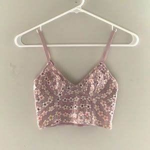 Free People retro flower print bralette